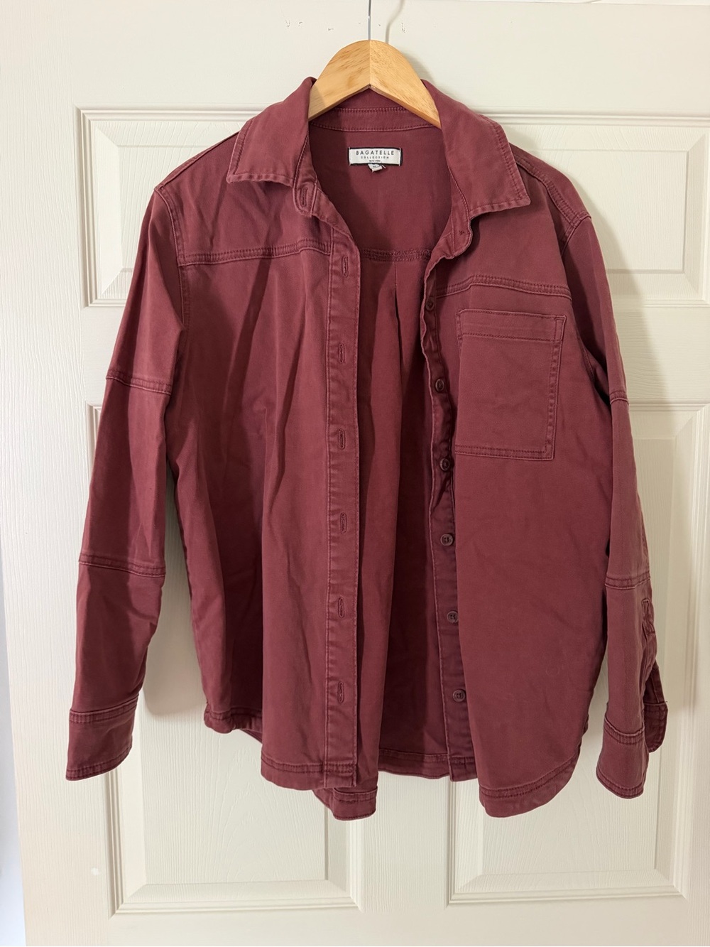 bagatelle Button-Front Jean Shacket